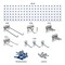 Triton Products Garden Storage Kit W/ 8 pc LocHook Assortment & 31.5" x 9" 18 ga Steel Square Hole Pegboard, White LBS31G-WHT - alternate 2